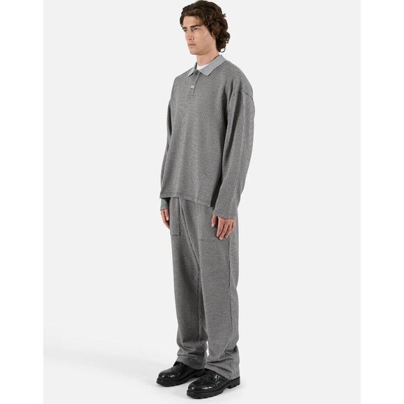 Revolve x KROST Houndstooth Jacquare Cotton Blend Knit Drawstring Pants Mens L - Picture 1 of 7